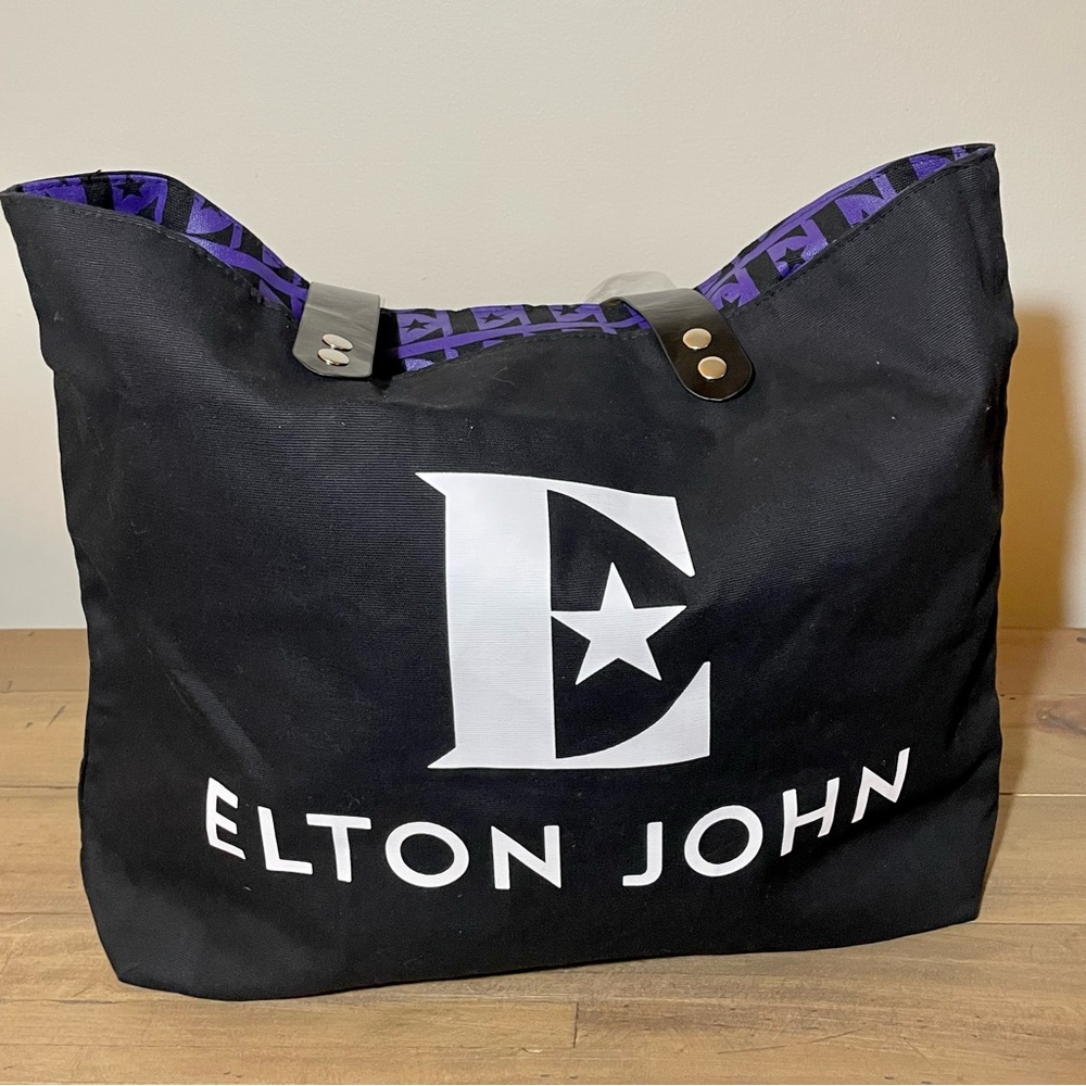 New Elton John Yellow Brick Rd VIP canvas tote new with plastic tour memorabilia